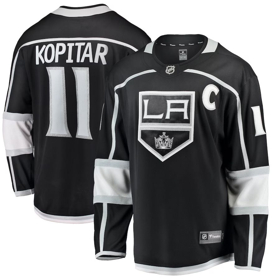 Men Los Angeles Kings #11 Anze Kopitar Fanatics Branded Black Breakaway Player NHL Jersey